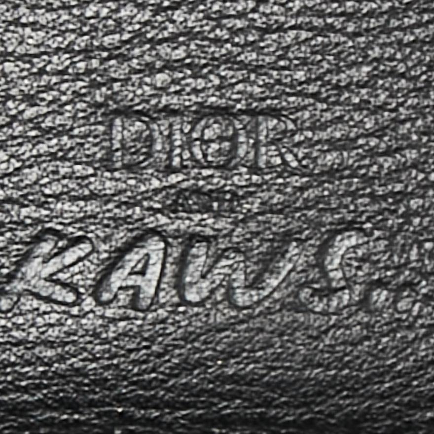 Dior x Kaws - Porte-cartes en cuir noir/rose en forme d'abeilles 3