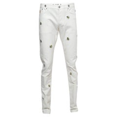 Dior X Kaws White Bee brodé en jean taille L 34"