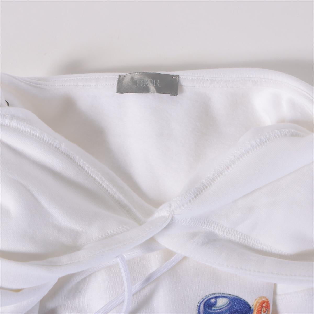 Dior x Kenny Scharf Sudadera de algodón con capucha Blanca en Bueno Estado en Humacao, PR