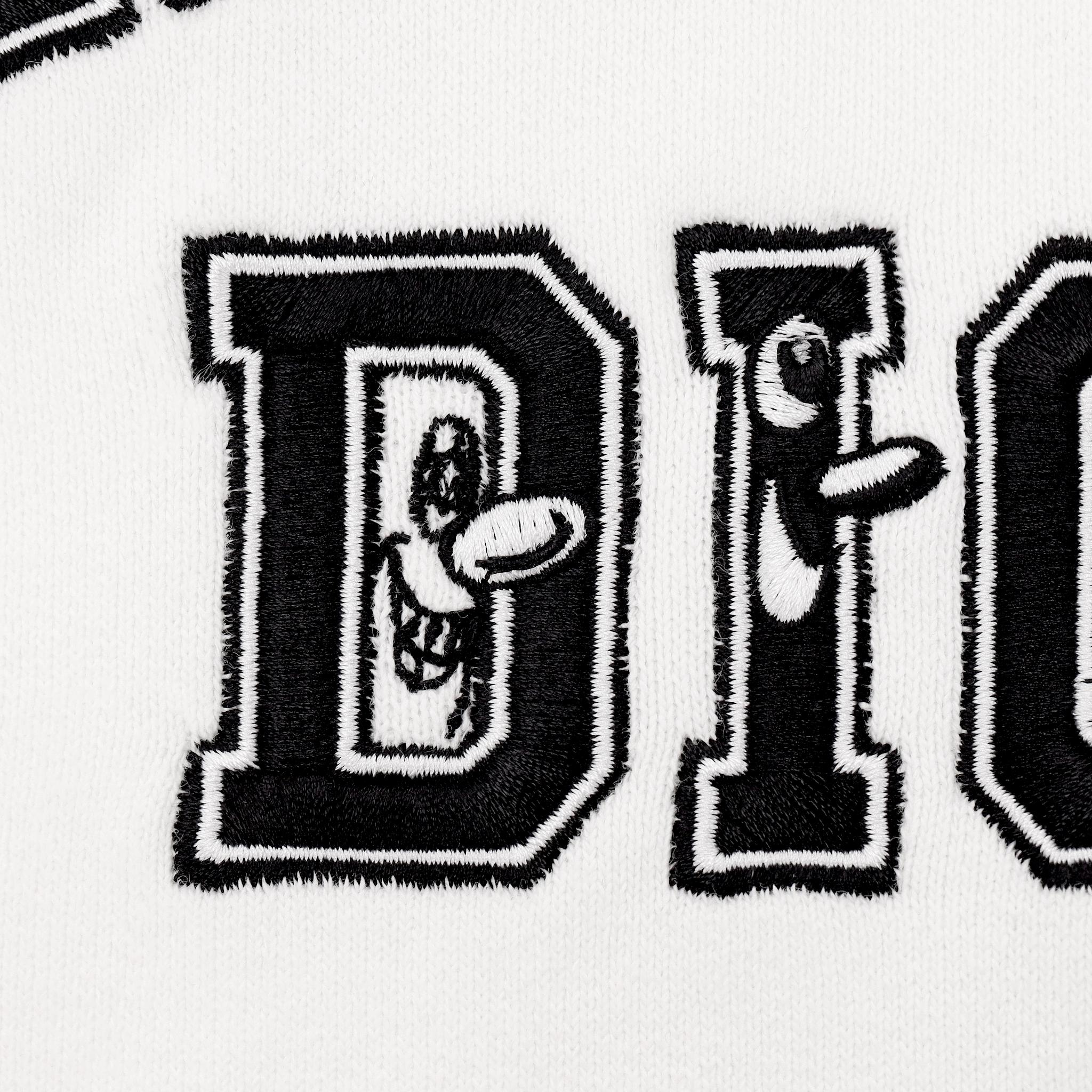 Dior x Kenny Scharf Logo Embroidered Varsity Hoodie For Sale at