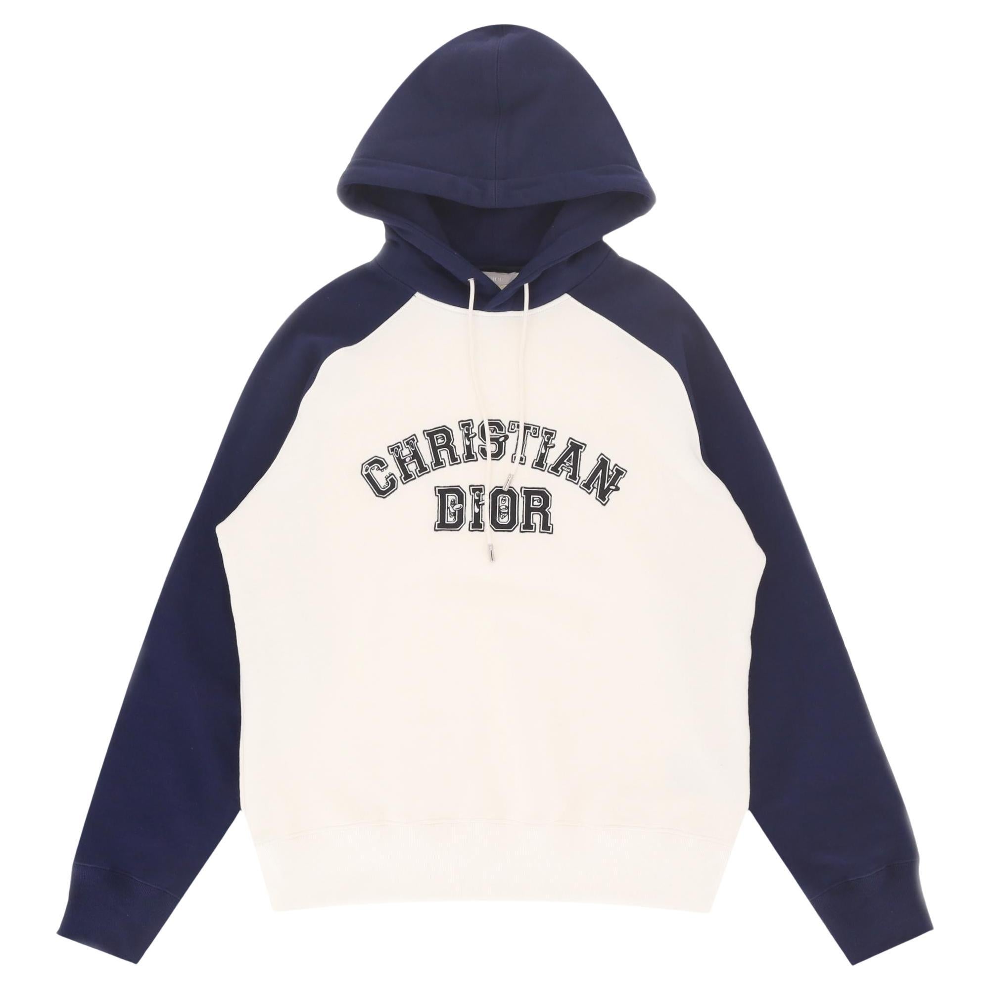 Dior x Kenny Scharf Logo Embroidered Varsity Hoodie