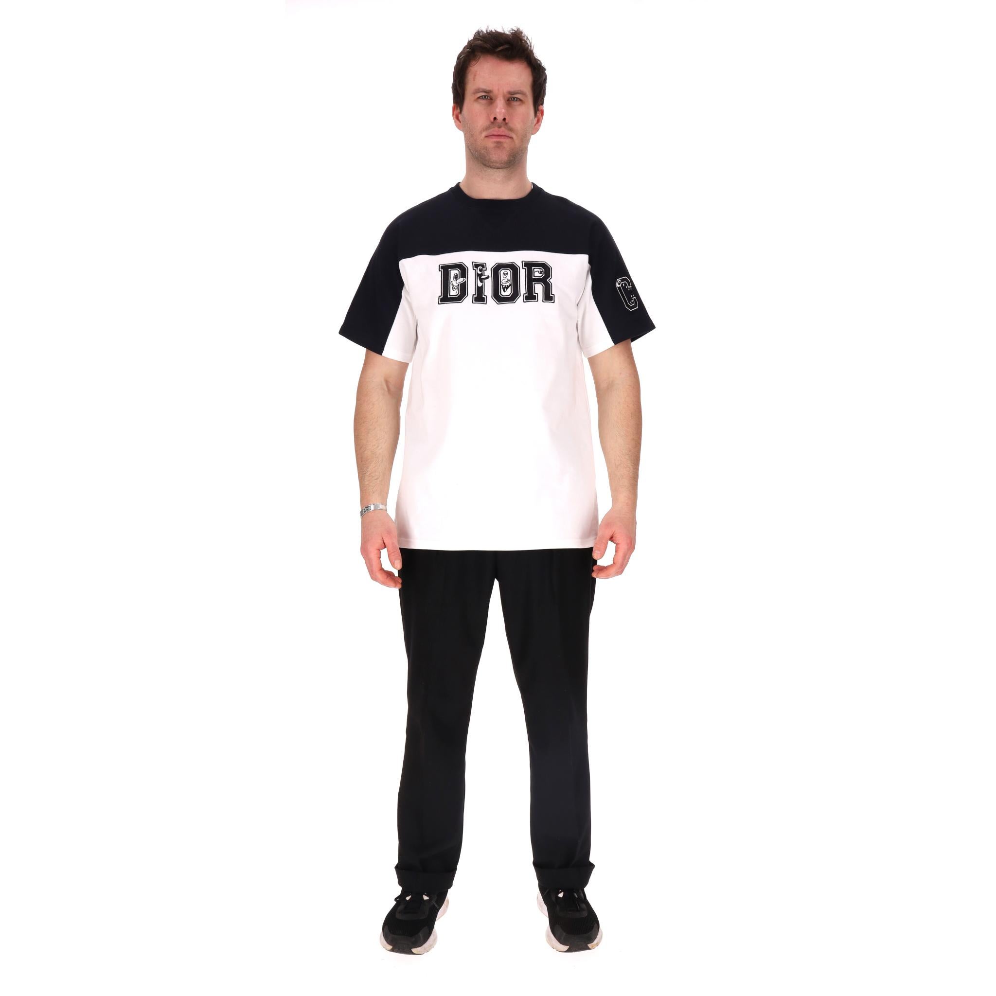 Dior x Kenny Scharf Ltd Edition Oversized Logo Embroidered T-Shirt