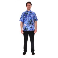 Dior x Kenny Scharf Sealife 'Blue Swirl' Silk Shirt