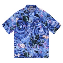 Dior x Kenny Scharf Sealife 'Blue Swirl' Silk Shirt