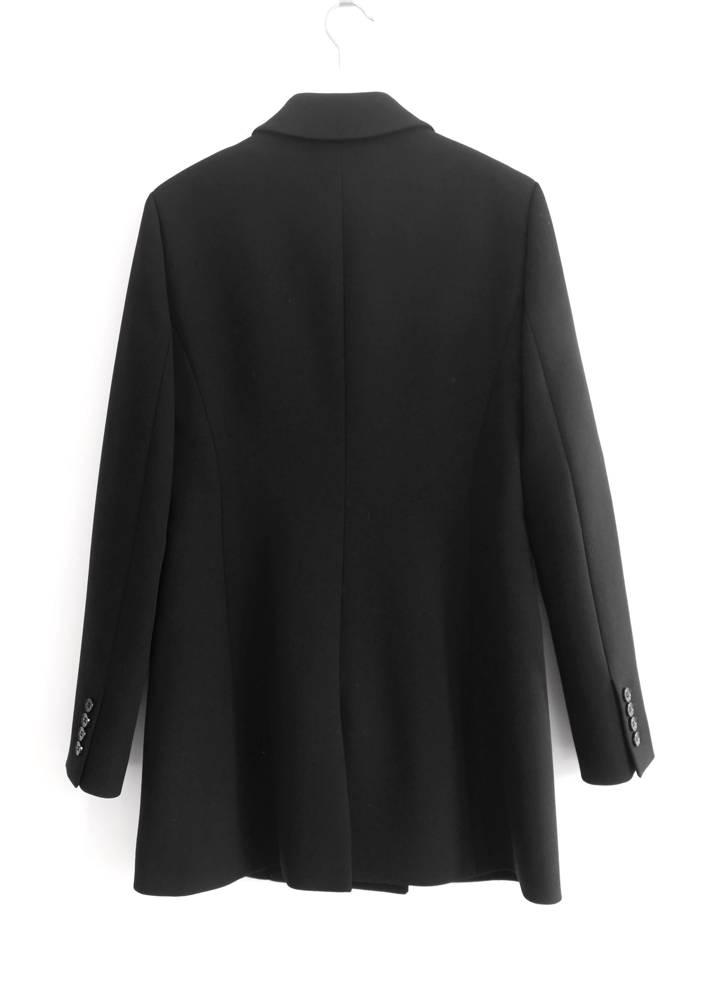 Dior x Raf Simons Otoño 2015 Chaqueta larga de tirantes negra en Nuevo estado para la venta en London, GB