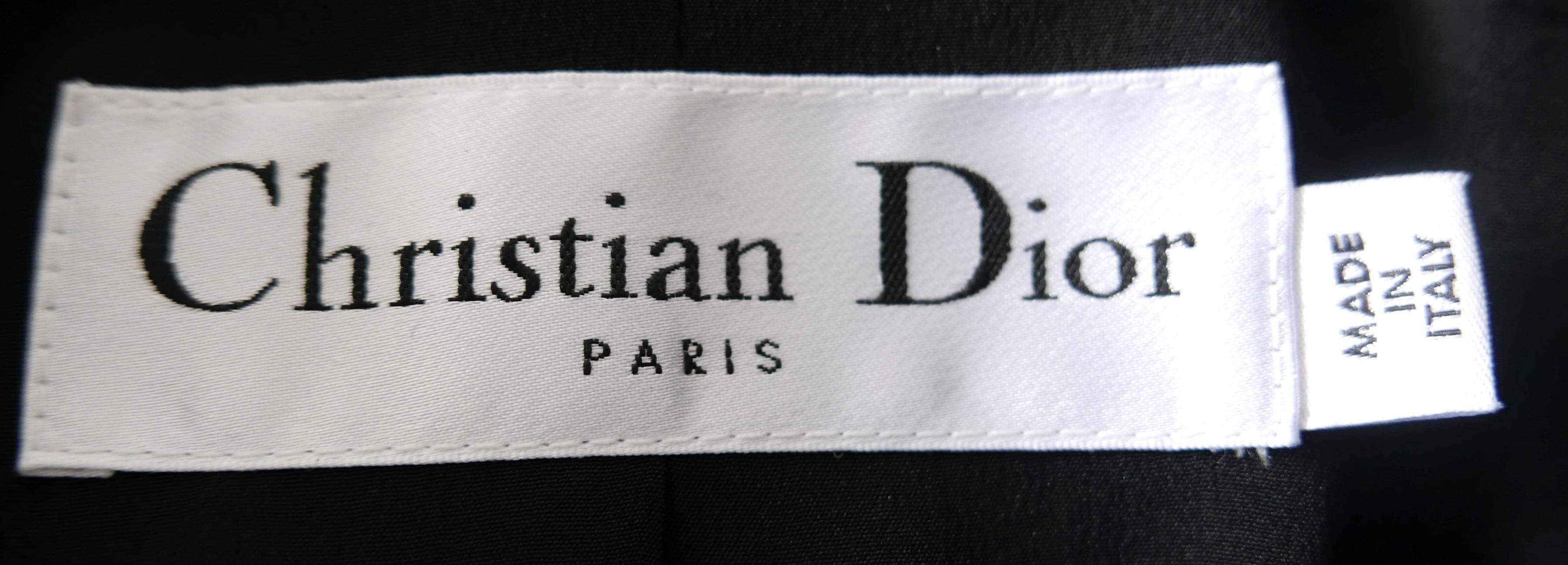 Dior x Raf Simons Otoño 2015 Chaqueta larga de tirantes negra en venta 2