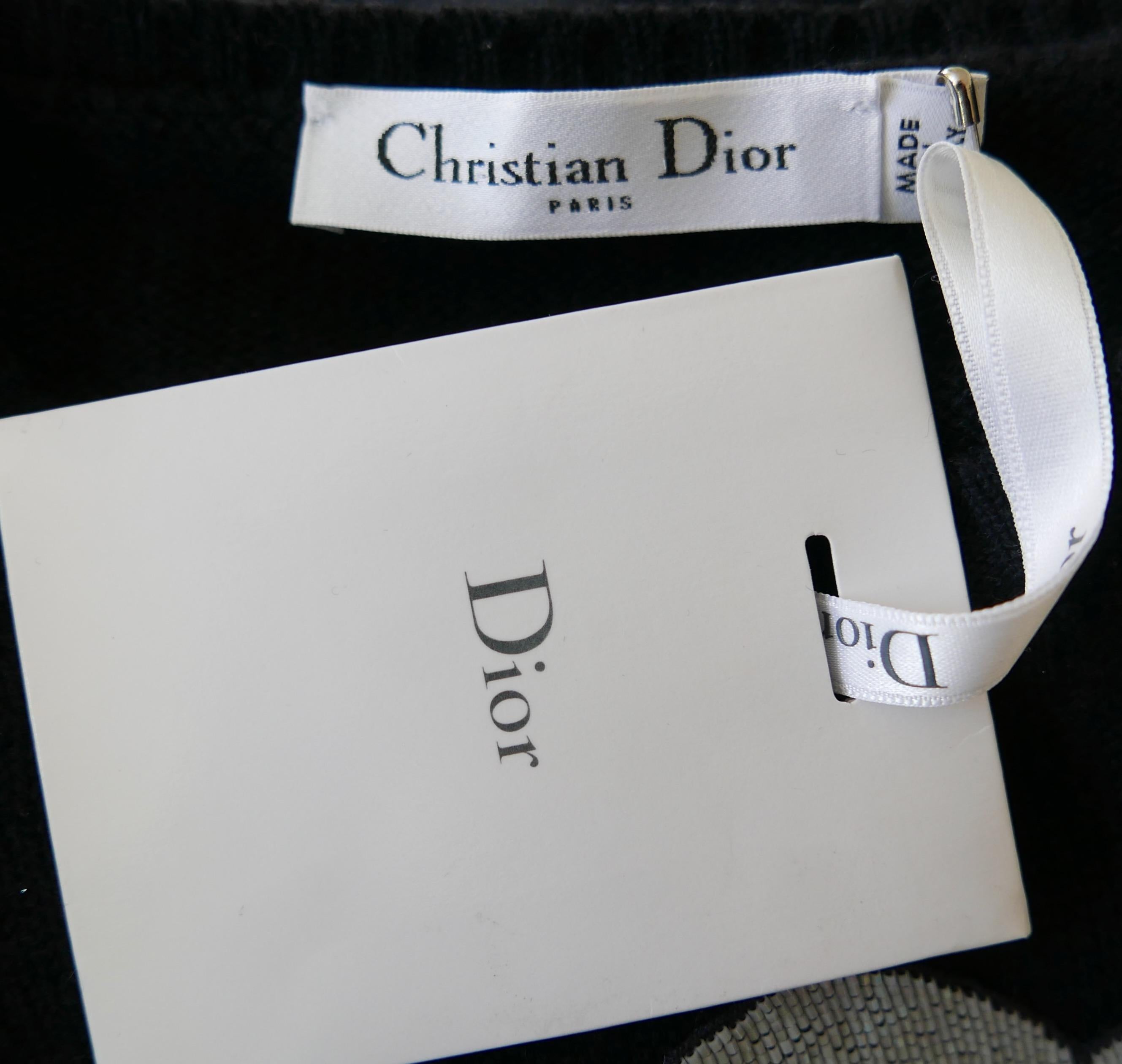 Pull en cachemire perlé Dior x Raf Simons pré-automne 14 en vente 1