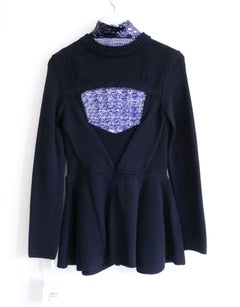 Dior x Raf Simons Pre-Fall 15 Sequin Knit Peplum Top