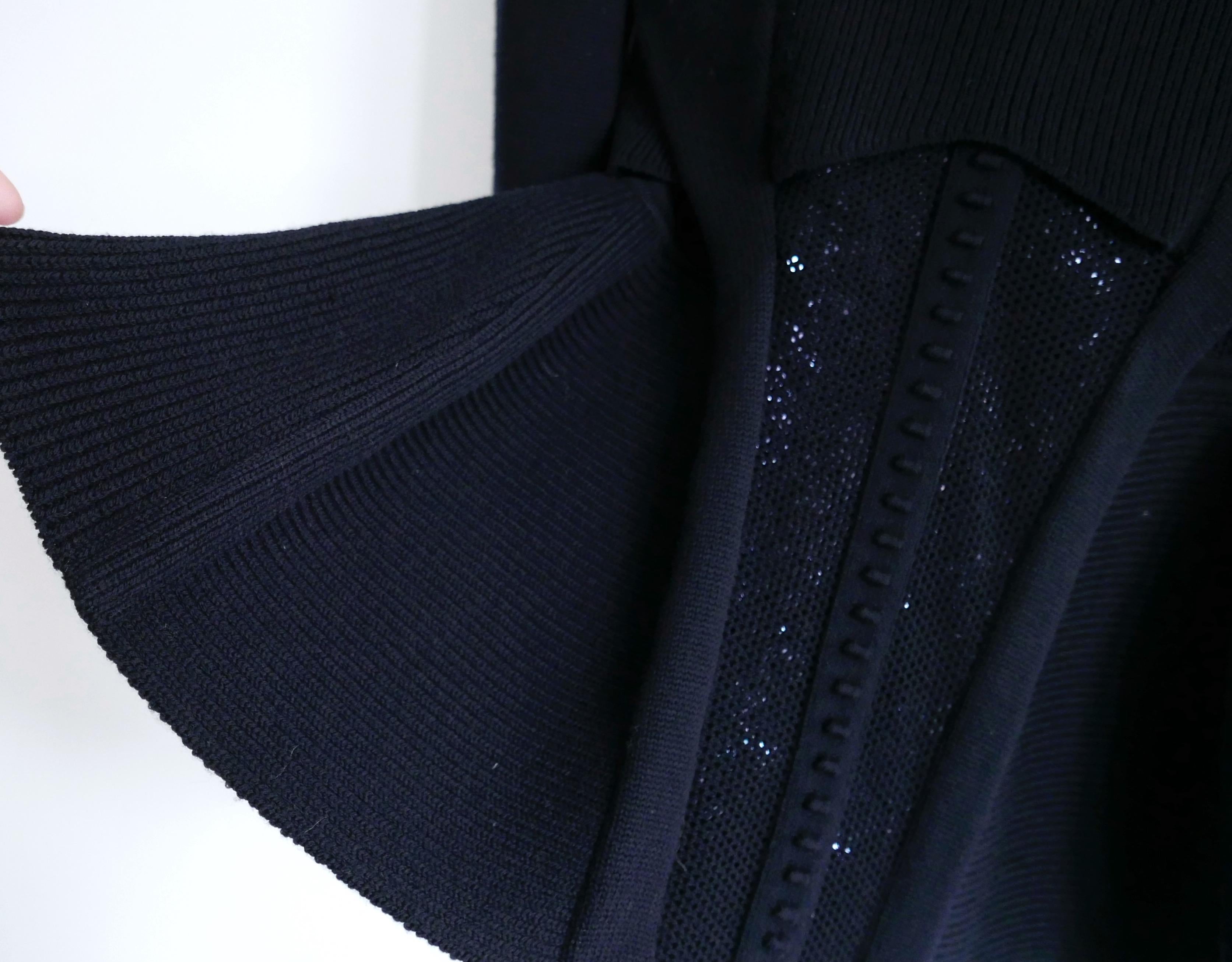 Dior x Raf Simons Pre-Fall 15 Sequin Knit Peplum Top For Sale 3