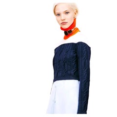 Dior x Raf Simons Pre-Fall 2014 Pullover aus Seidenstrick mit Schulterpartie