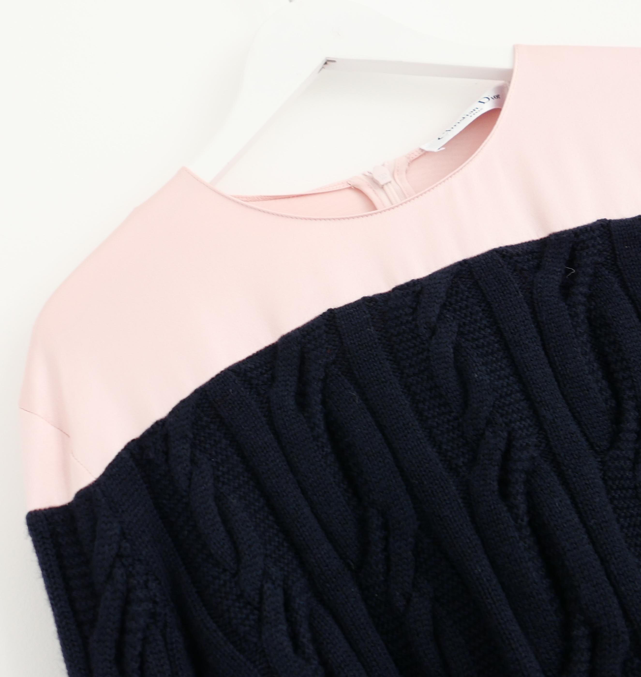 Dior x Raf Simons Pre-Fall 2015 Pullover aus Seidenstrick mit Schulterpartie (Schwarz) im Angebot