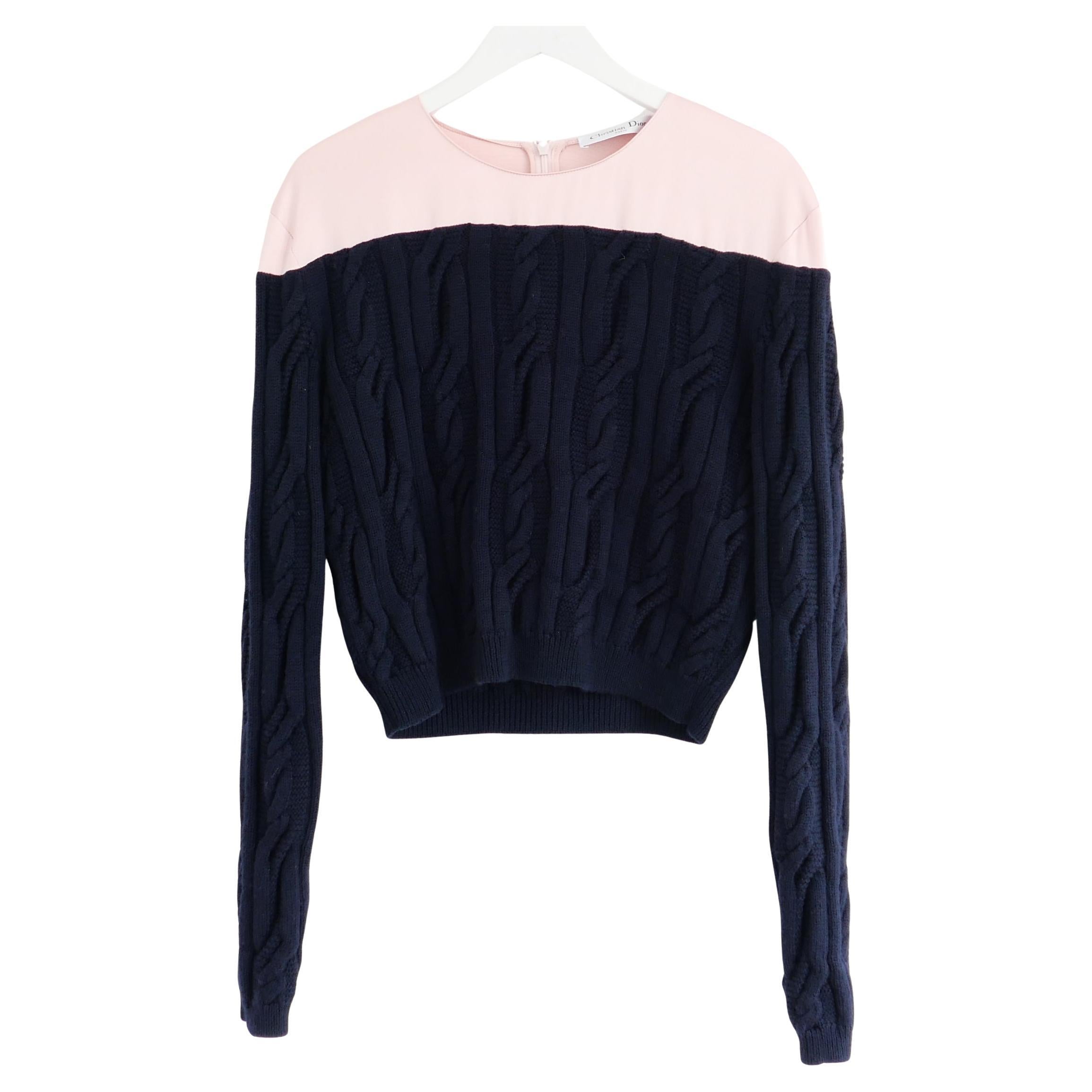 Dior x Raf Simons Pre-Fall 2015 Pullover aus Seidenstrick mit Schulterpartie im Angebot