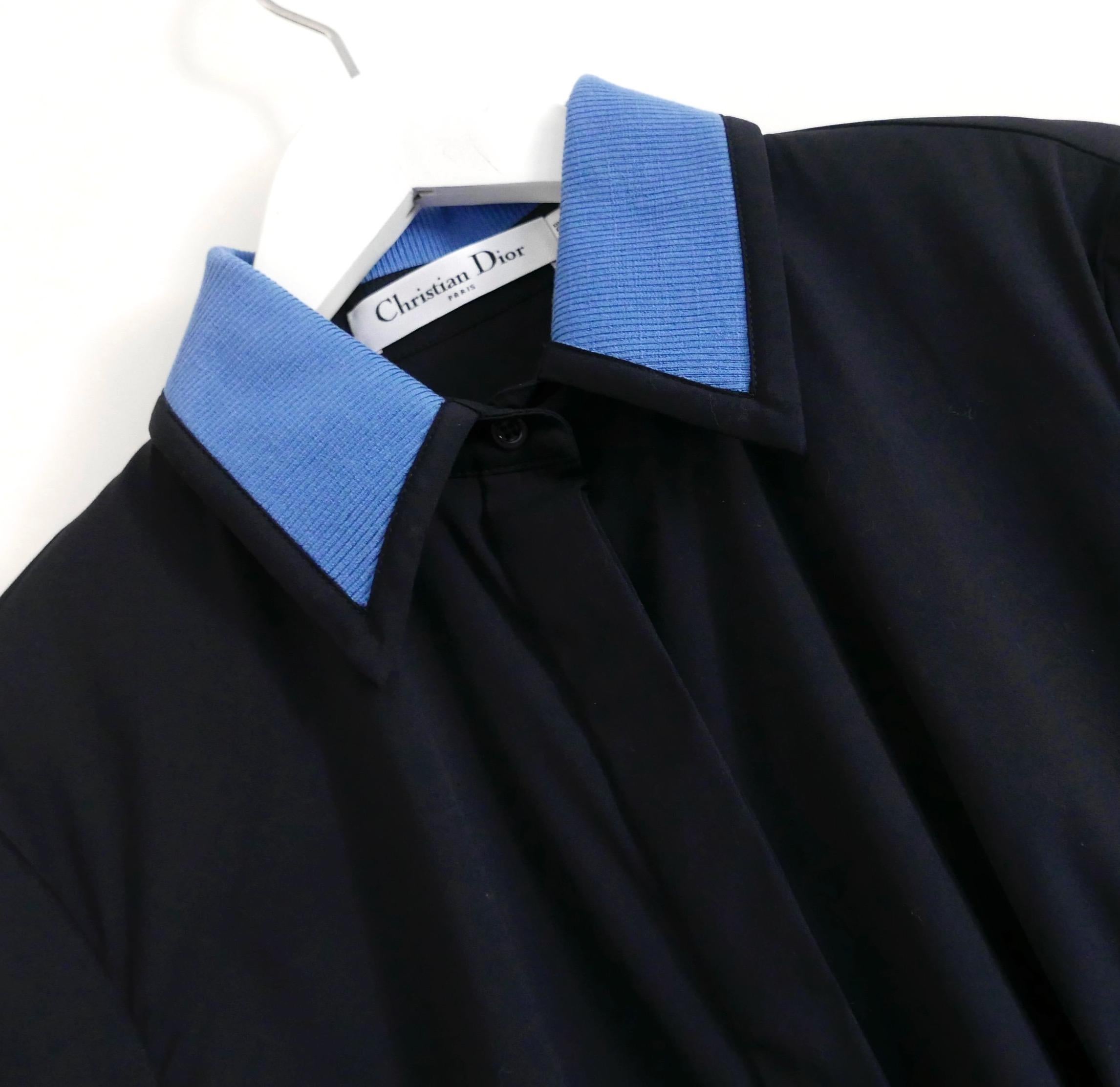 Dior x Raf Simons Pre-Fall 2015 Knit Collar Tailored Shirt In New Condition For Sale In London, GB