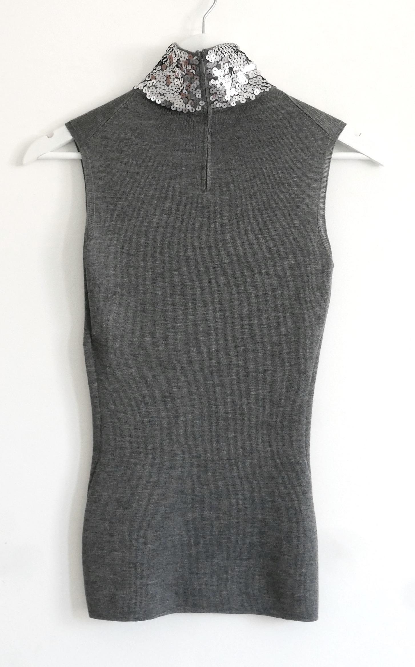 Dior x Raf Simons Pre-Fall 2015 Sequin High Neck Sleeveless Sweater  In New Condition For Sale In London, GB