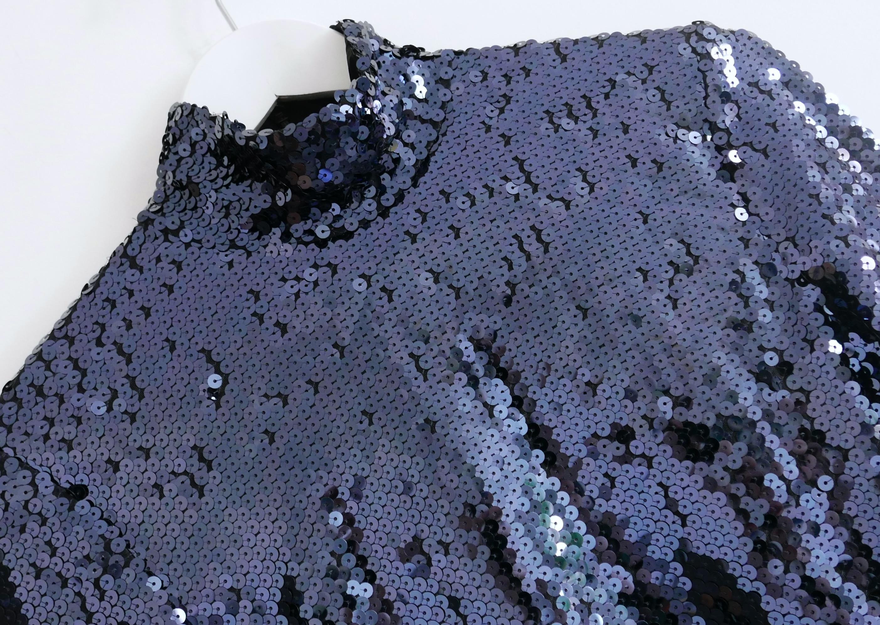 Dior x Raf Simons Pre-Fall 2015 Sequin High Neck Top In New Condition For Sale In London, GB