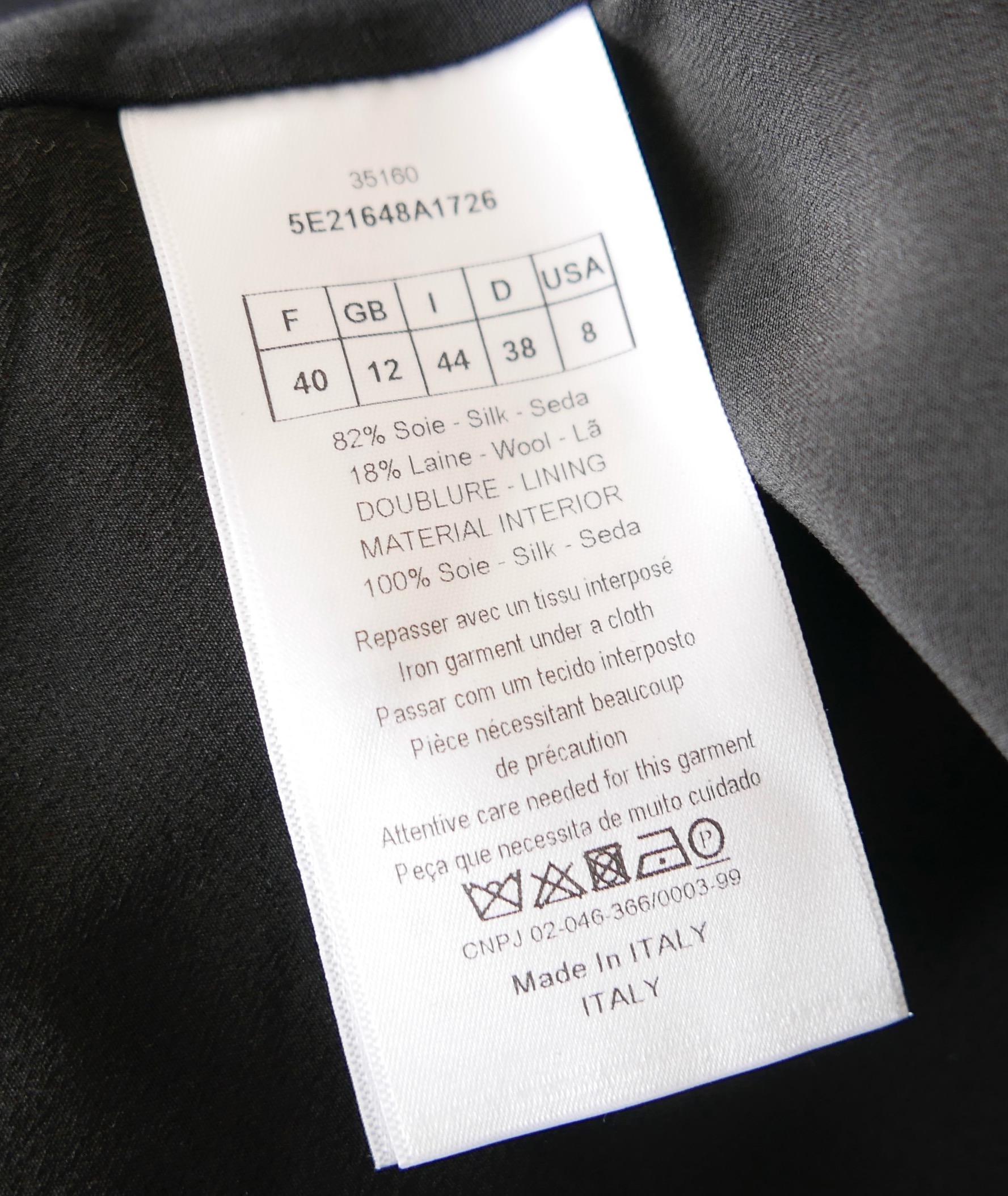 Dior x Raf Simons’ Spring 2015 Black Button Hip Midi Dress NWT 3