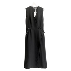 Dior x Raf Simons’ Spring 2015 Black Button Hip Midi Dress NWT