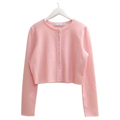 Cardigan court rose Dior x Raf Simons, printemps 2015