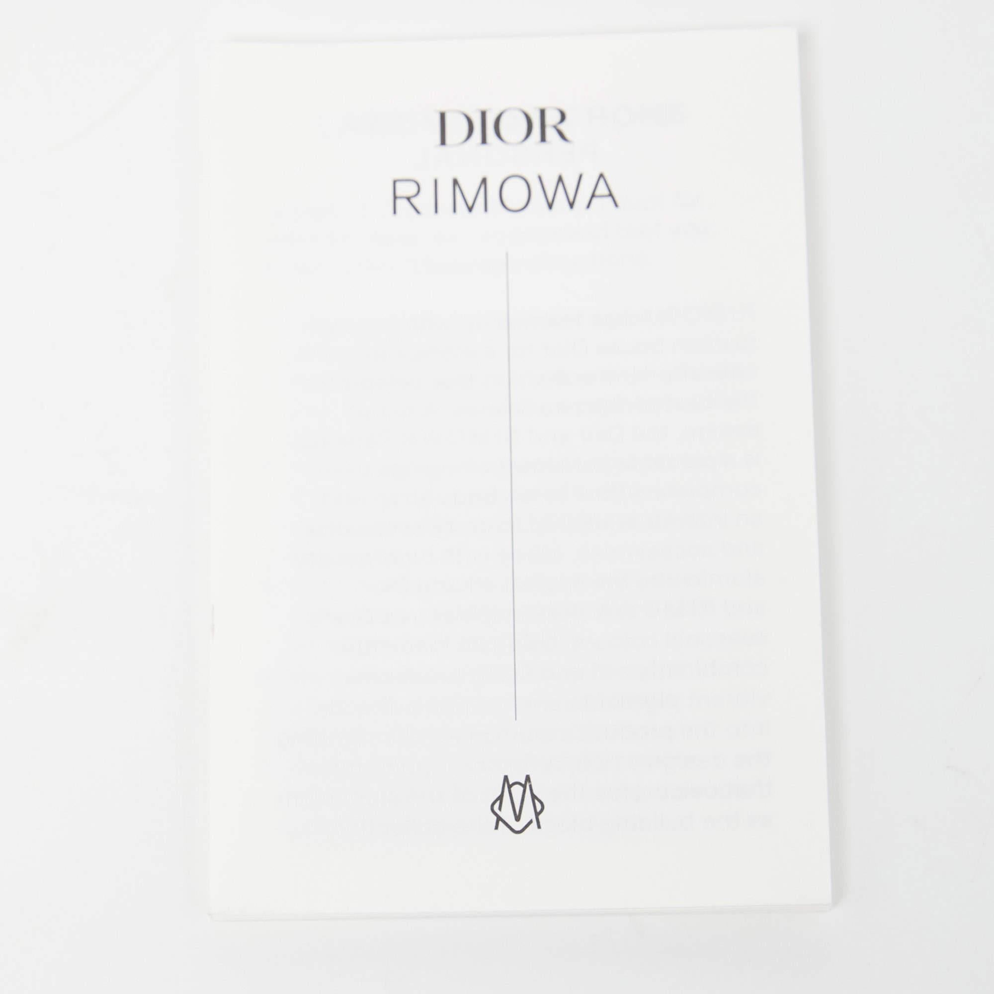 Dior x Rimowa Blue Aluminum and Leather Personal Clutch Bag 1