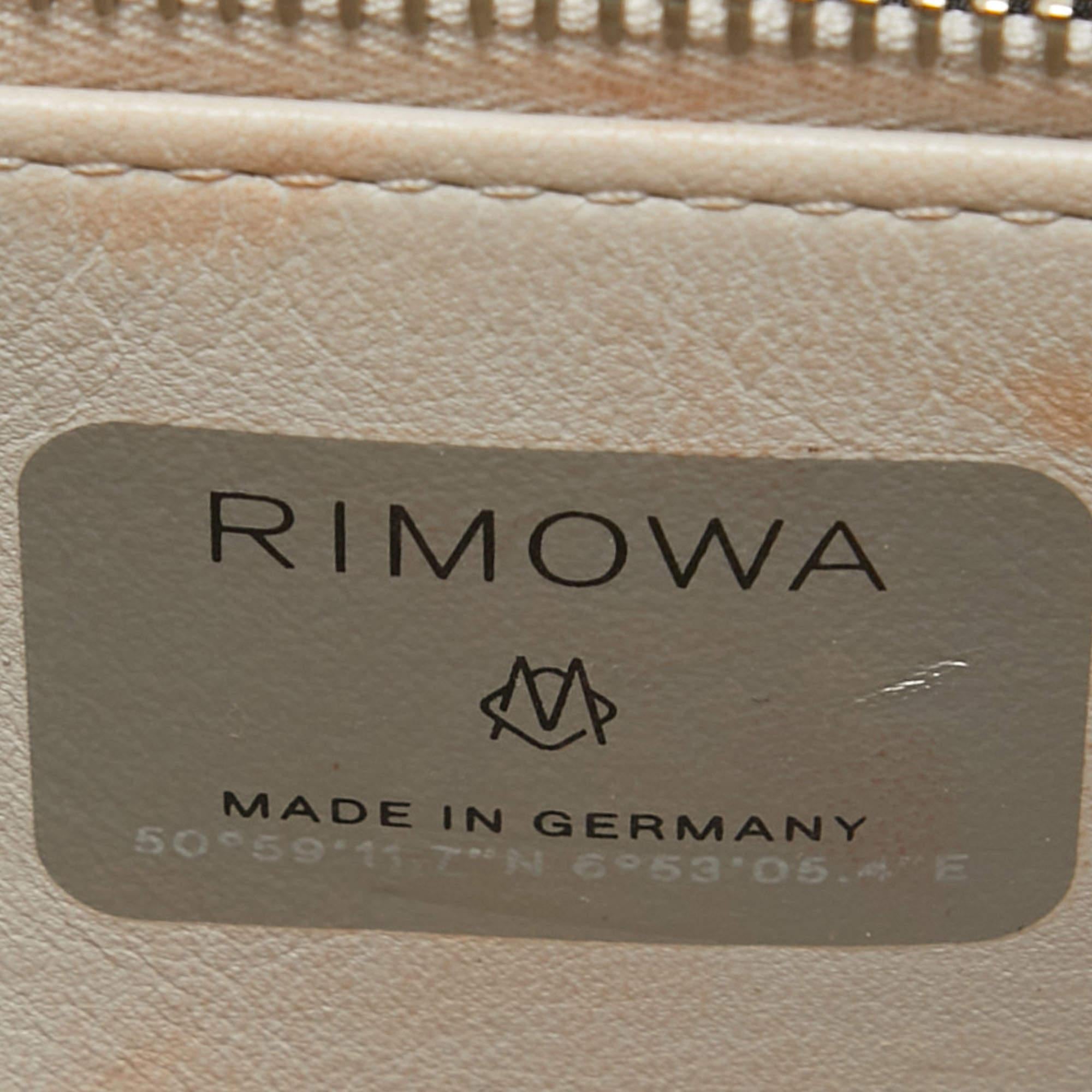 Dior x Rimowa Personal Clutch Bag aus weißem/grauem Aluminium und Leder im Angebot 7