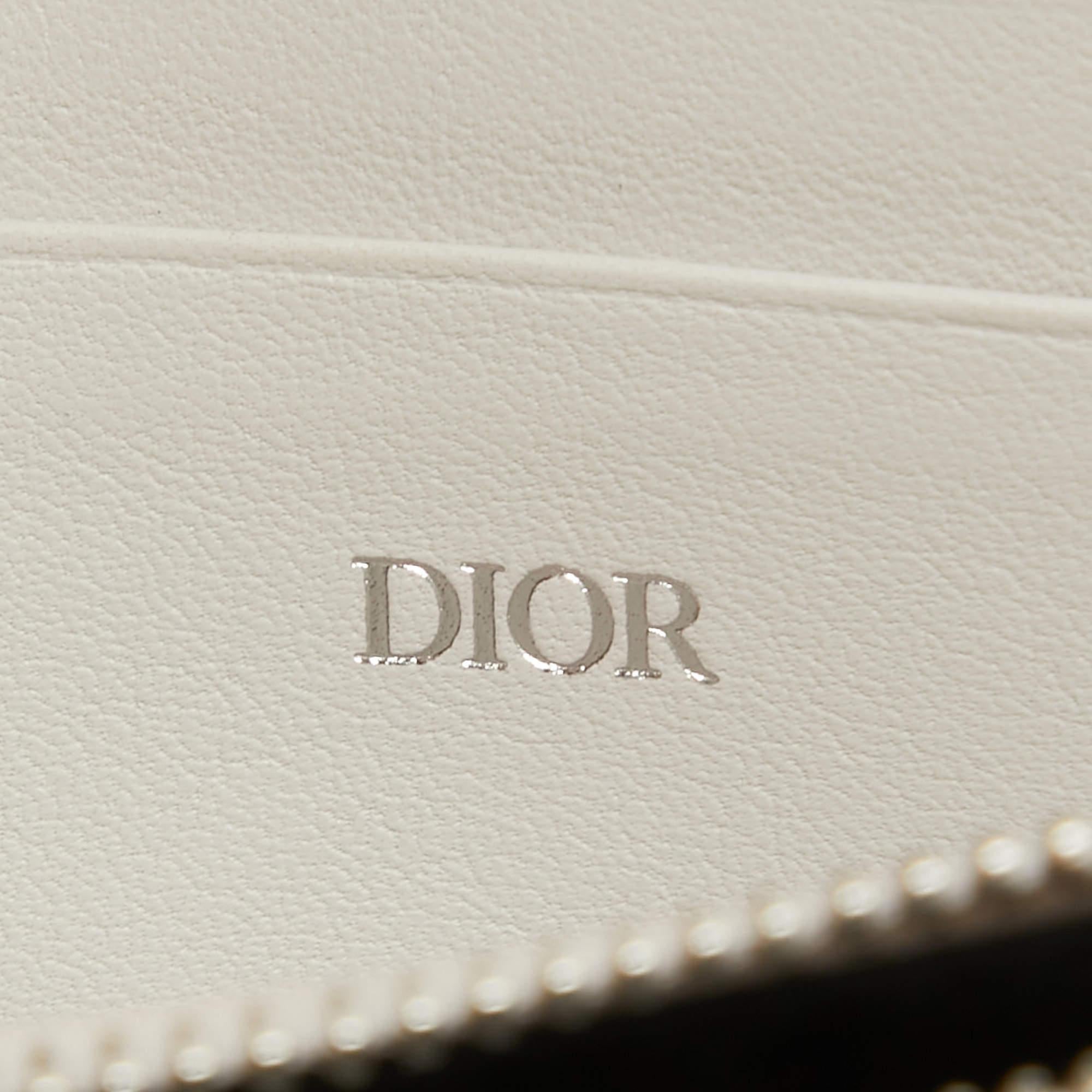 Dior x Rimowa Off White/Grey Aluminum and Leather Personal Clutch Bag For Sale 9