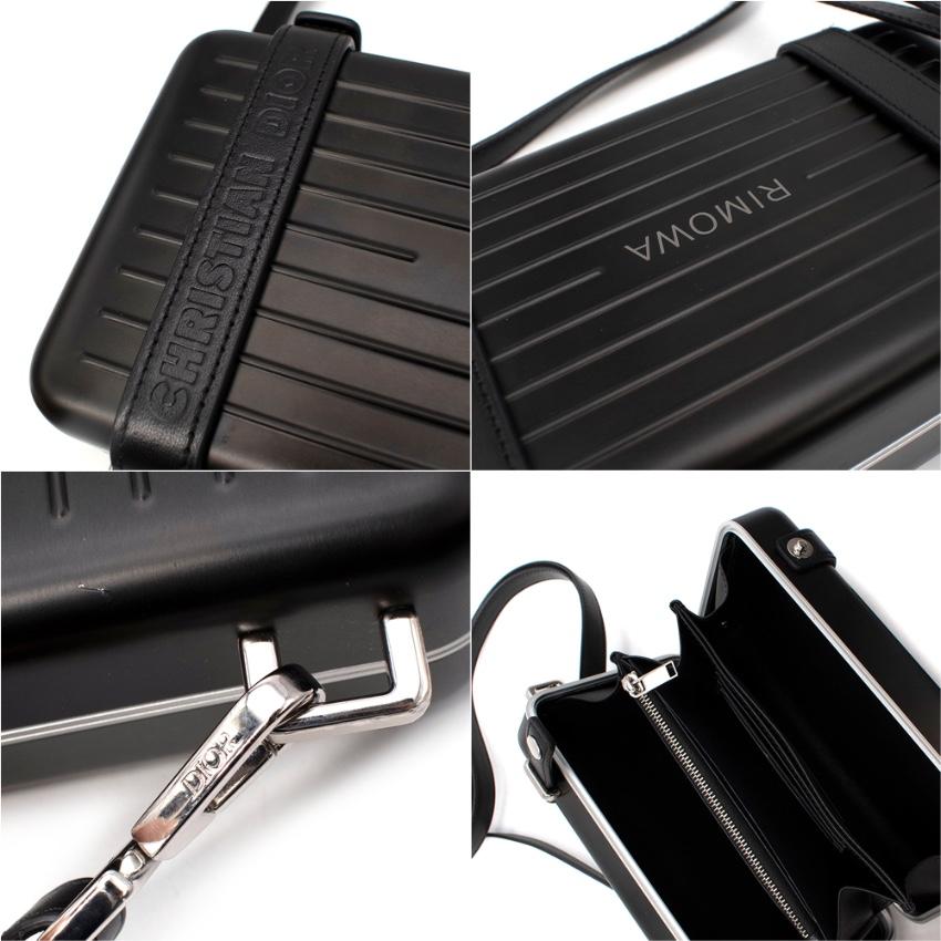 Dior x Rimowa Personal Clutch aus schwarzem Aluminium im Angebot 2