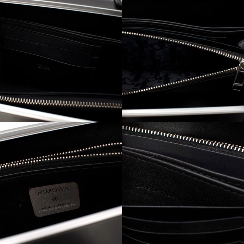 Dior x Rimowa Personal Clutch aus schwarzem Aluminium im Angebot 3