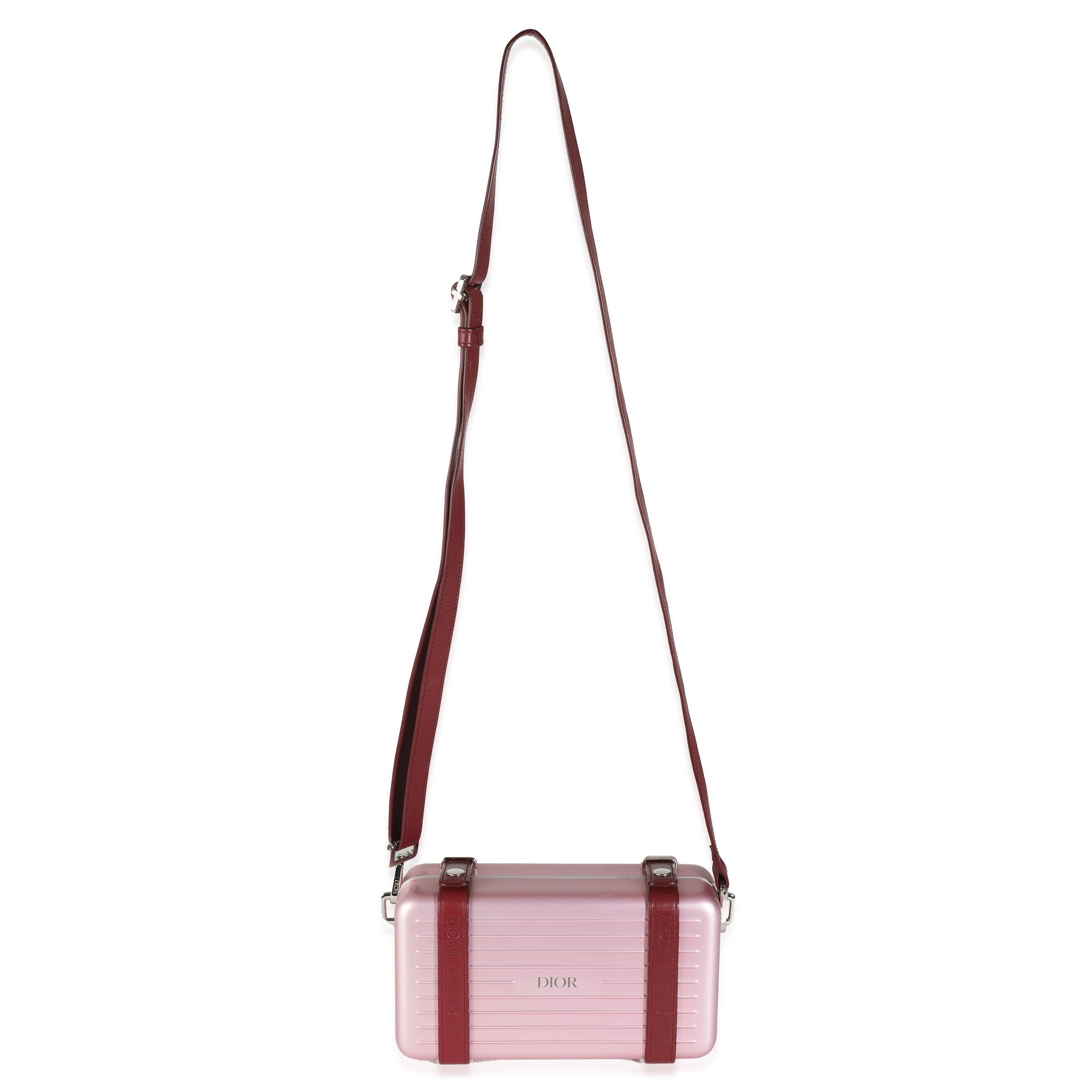 Dior x Rimowa Rose Aluminum Personal Clutch On Strap 1