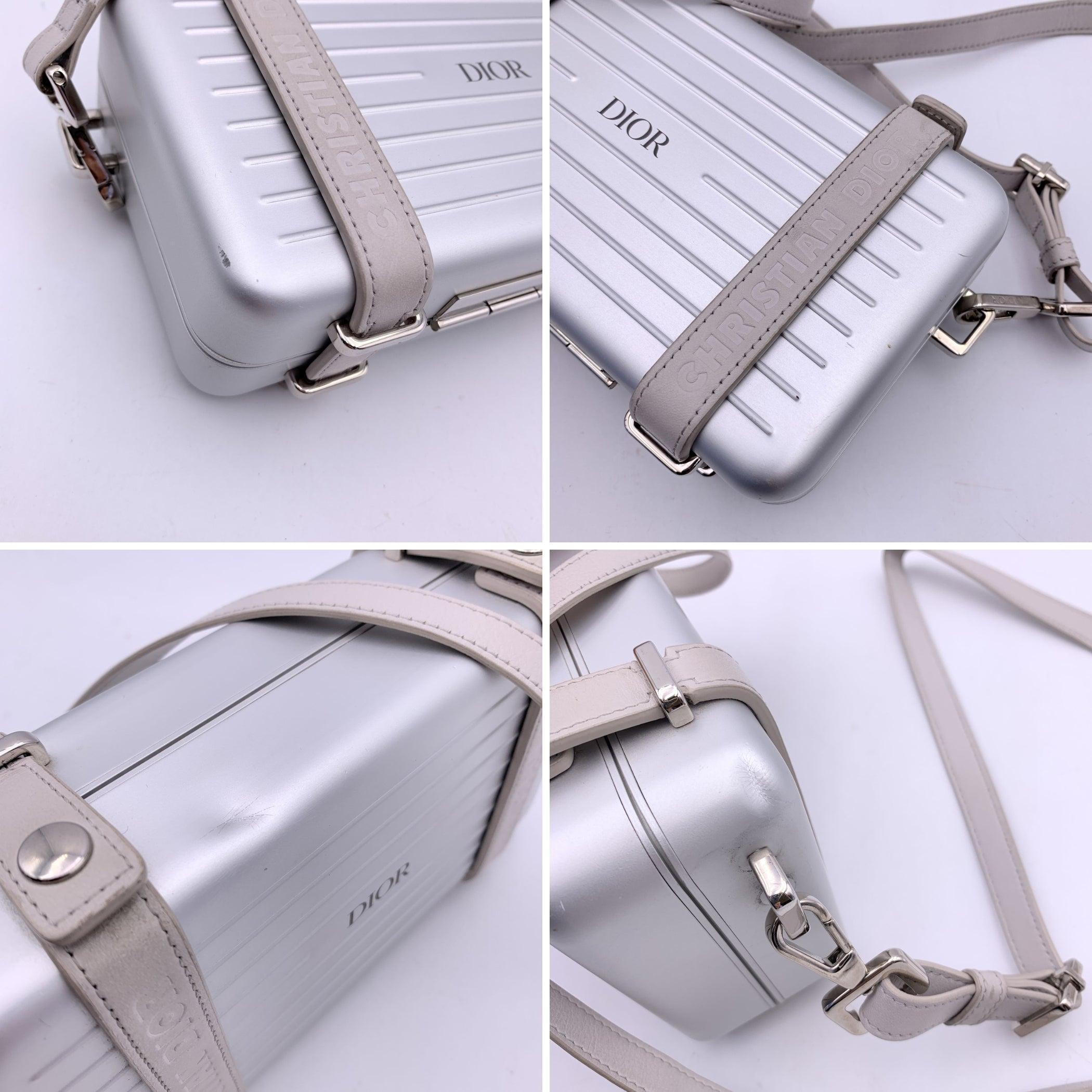 Dior x Rimowa Silber Metall Personal Clutch On Strap Umhängetasche 1
