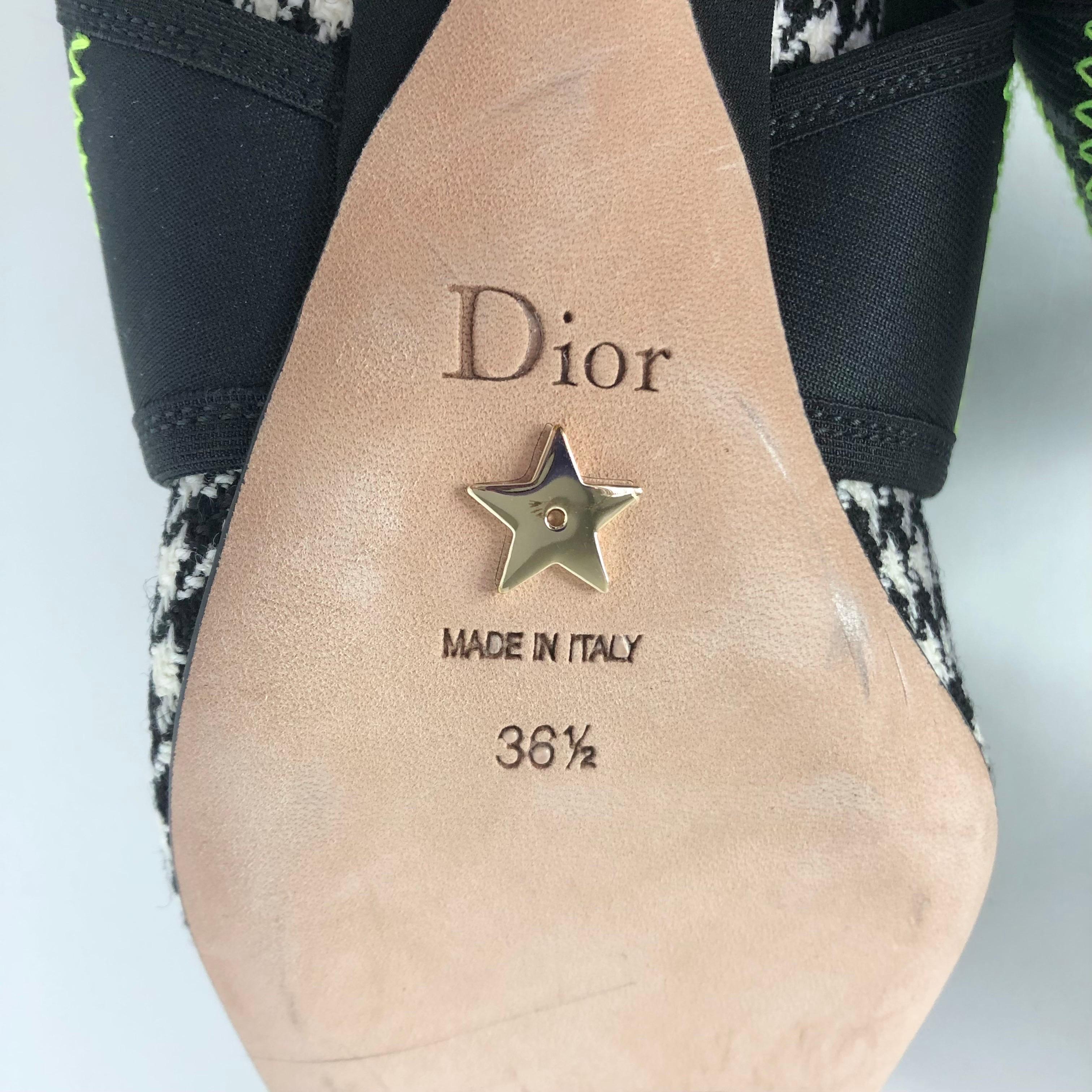 Dior X Roger Vivier Pieds de poule à talon fin Maryjane 36.5 en vente 1