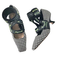 Dior X Roger Vivier Pumps Maryjane con tacco gattino e pied de poule 36.5