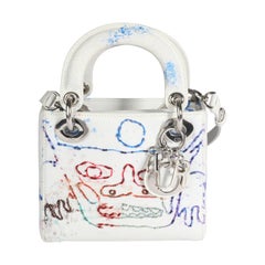 Dior X Spencer Sweeney Limited Edition Multicolor Mini Lady Dior Bag