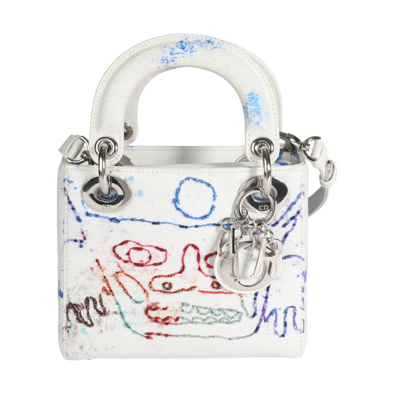 Dior X Spencer Sweeney Limited Edition Multicolour Mini Lady Dior Bag For  Sale at 1stDibs