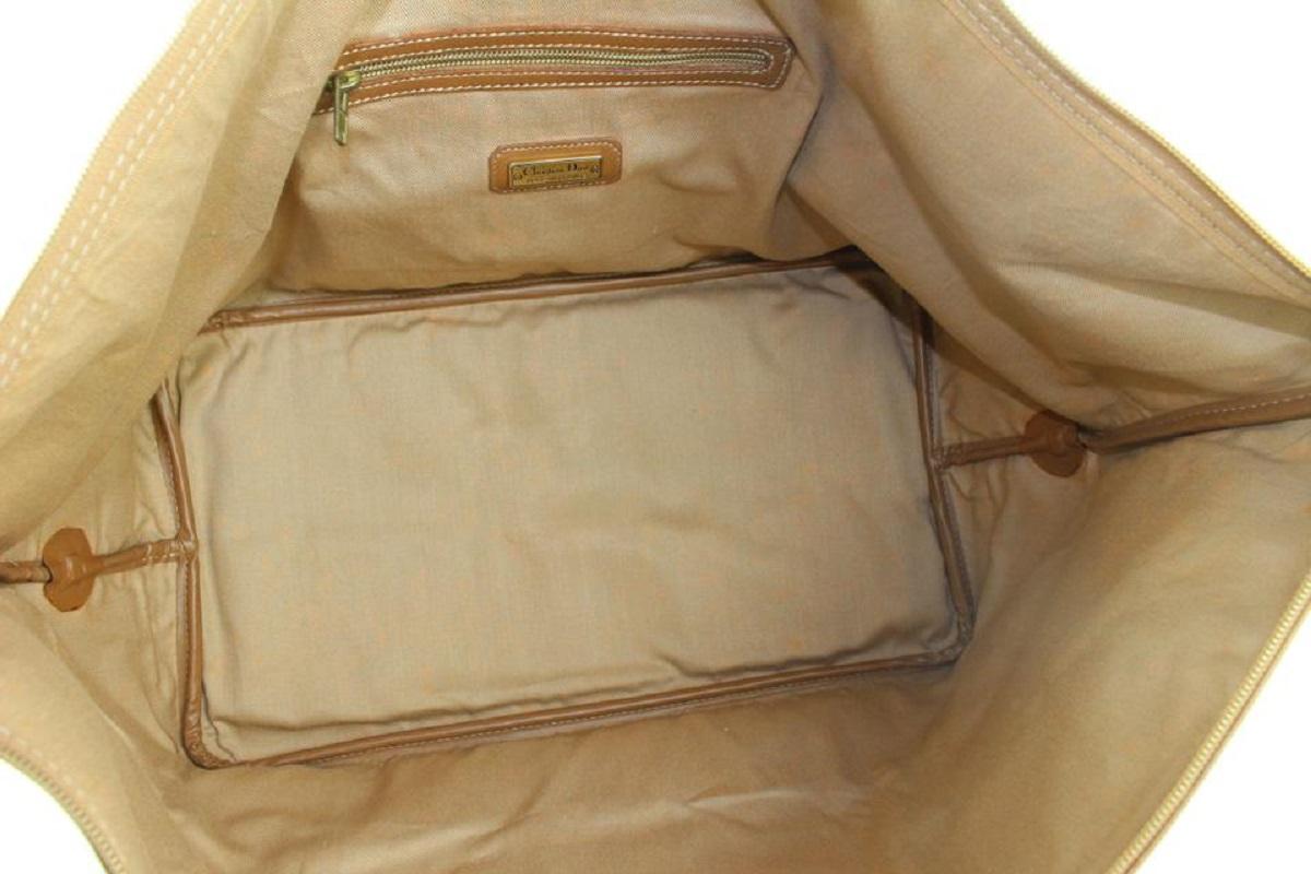 Women's Dior XL Black Monogram Trotter Honeycomb Duffle Convertible Travel Bag 86da