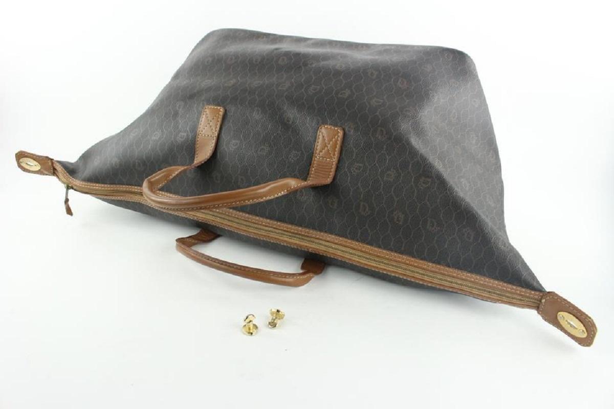 Dior XL Black Monogram Trotter Honeycomb Duffle Convertible Travel Bag 86da 1