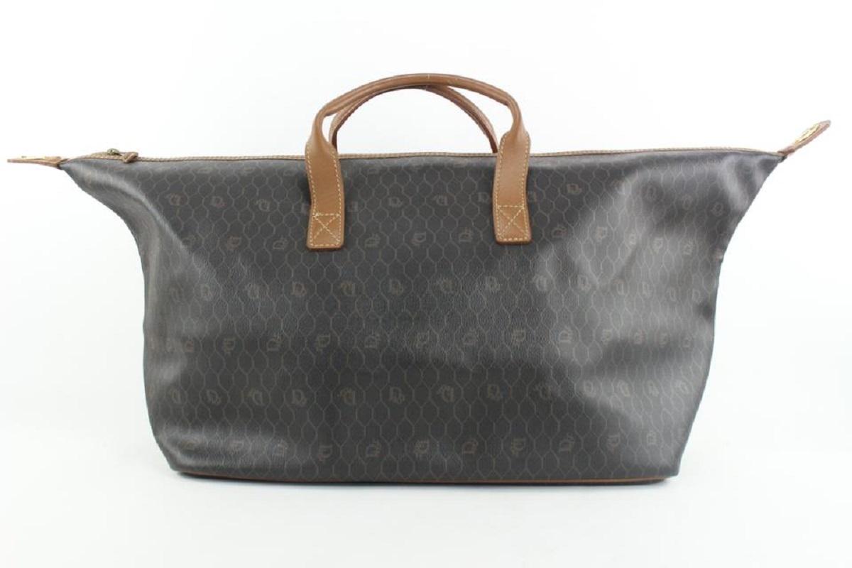 Dior XL Black Monogram Trotter Honeycomb Duffle Convertible Travel Bag 86da 2