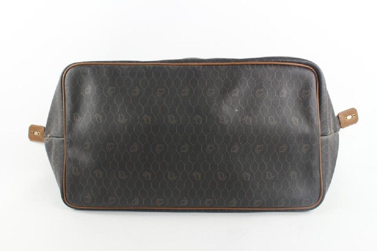 Dior XL Black Monogram Trotter Honeycomb Duffle Convertible Travel Bag 86da 3