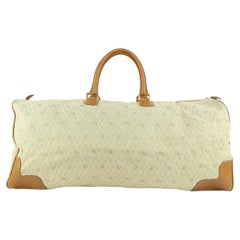 Dior XL Light Beige x Brown Monogram Trotter Honeycomb Duffle Boston 910d98