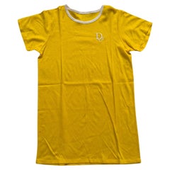 Dior Yellow Fitted Logo T-Shirt - Early 2000s