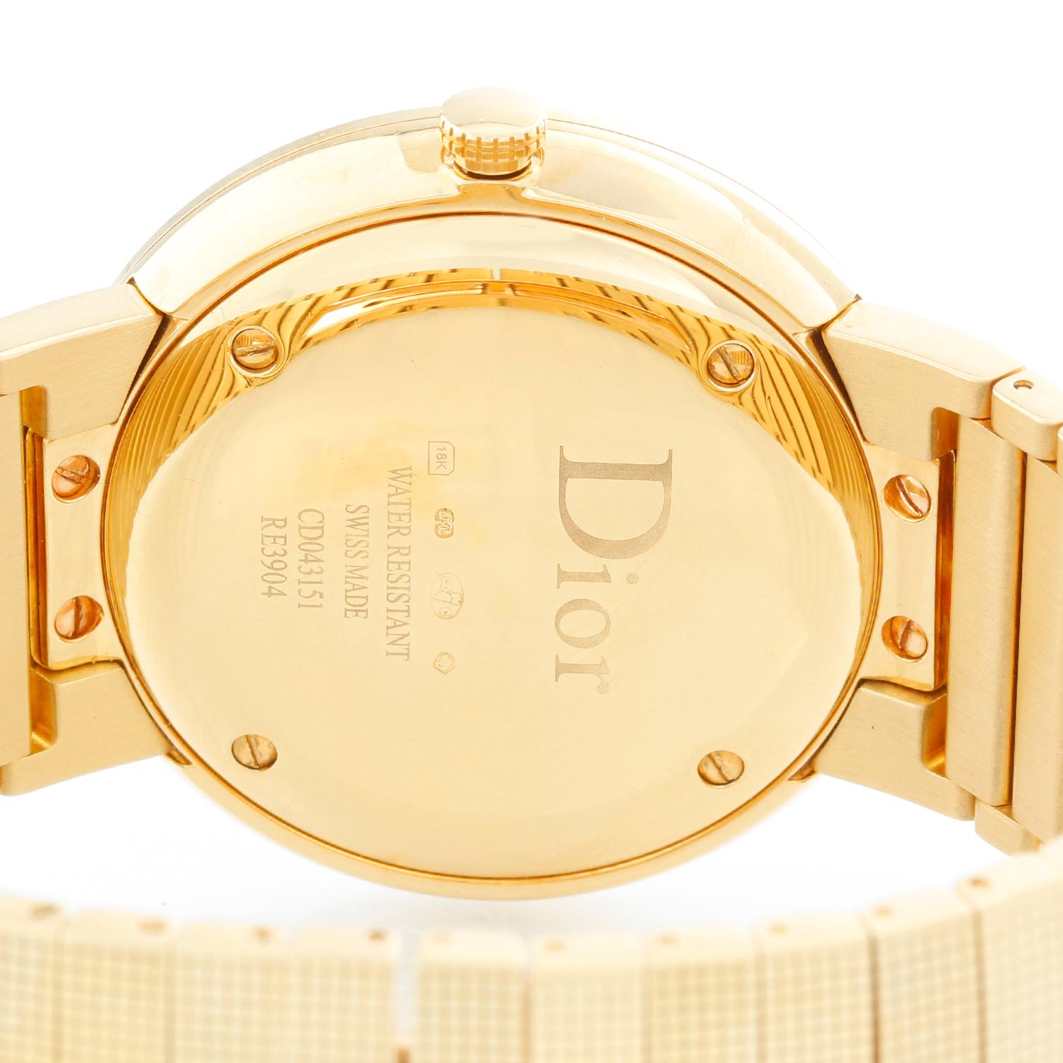 dior gold watch with diamonds
