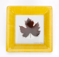 Cendrier en porcelaine Dior Yellow Leaf