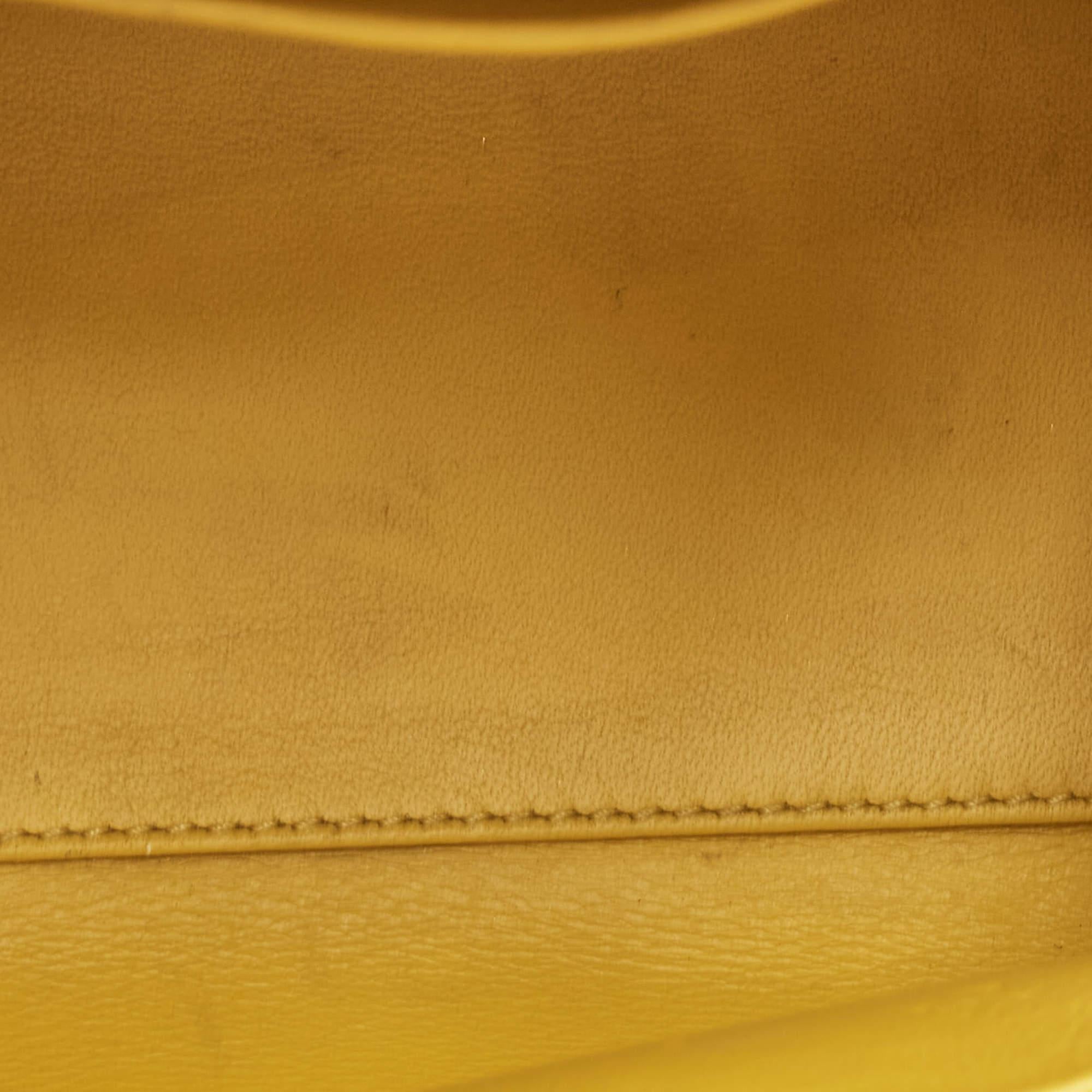 Dior Yellow Leather and Calfhair Mini Diorever Tote 10