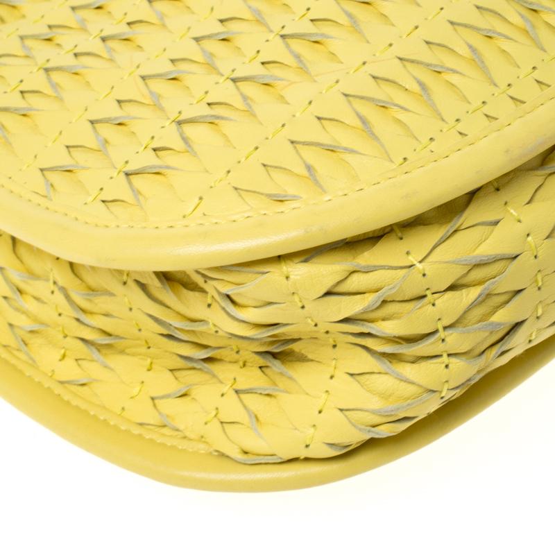 Dior Yellow Leather Diorita Hobo 6