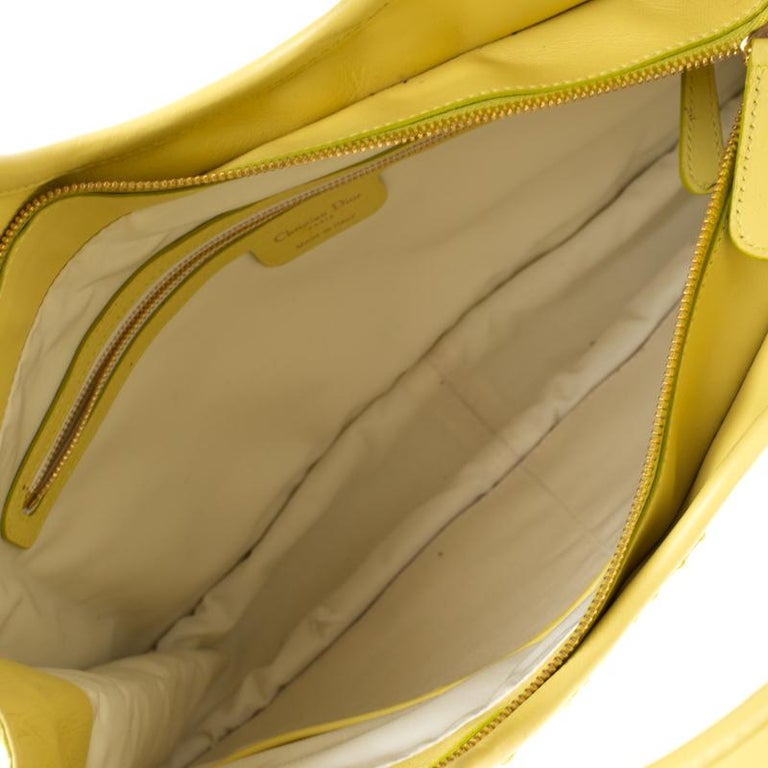 Dior Yellow Leather Diorita Hobo For Sale at 1stDibs