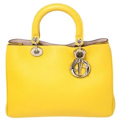 Dior Gelbes Leder Medium Diorissimo Shopper Tote