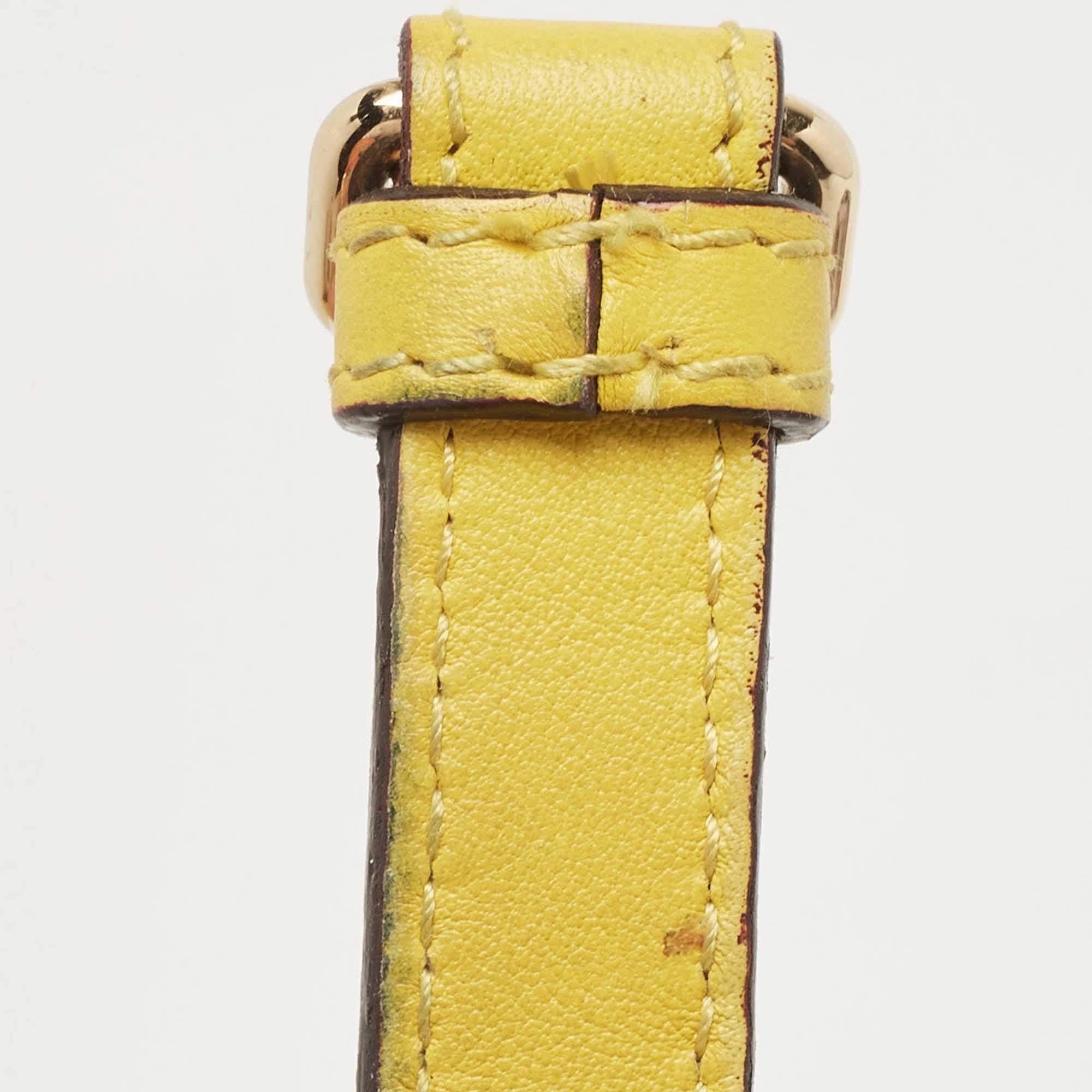 Dior Yellow Leather Mini Diorissimo Tote 5