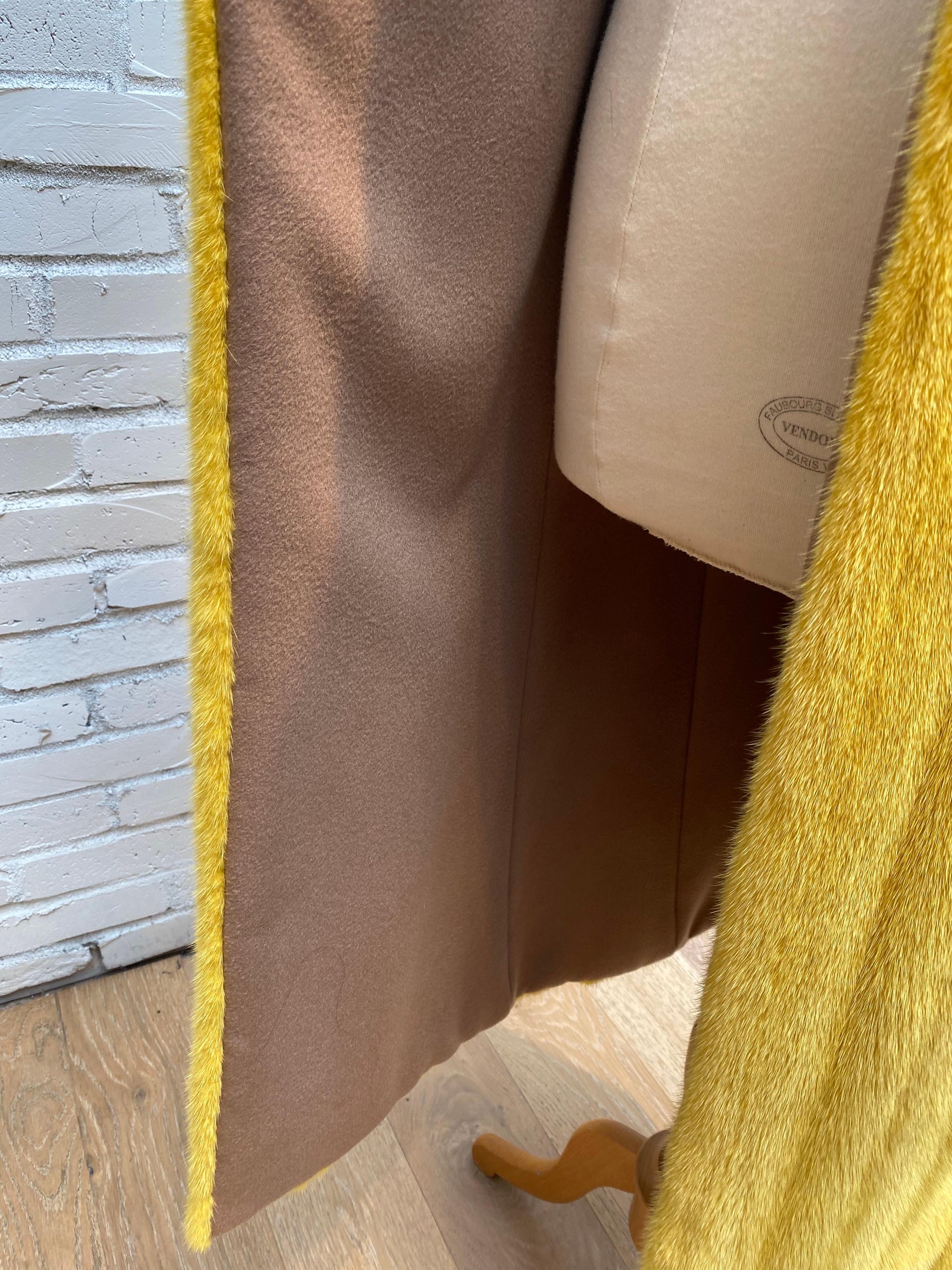 Women's or Men's Dior Yellow Mink Fur vest