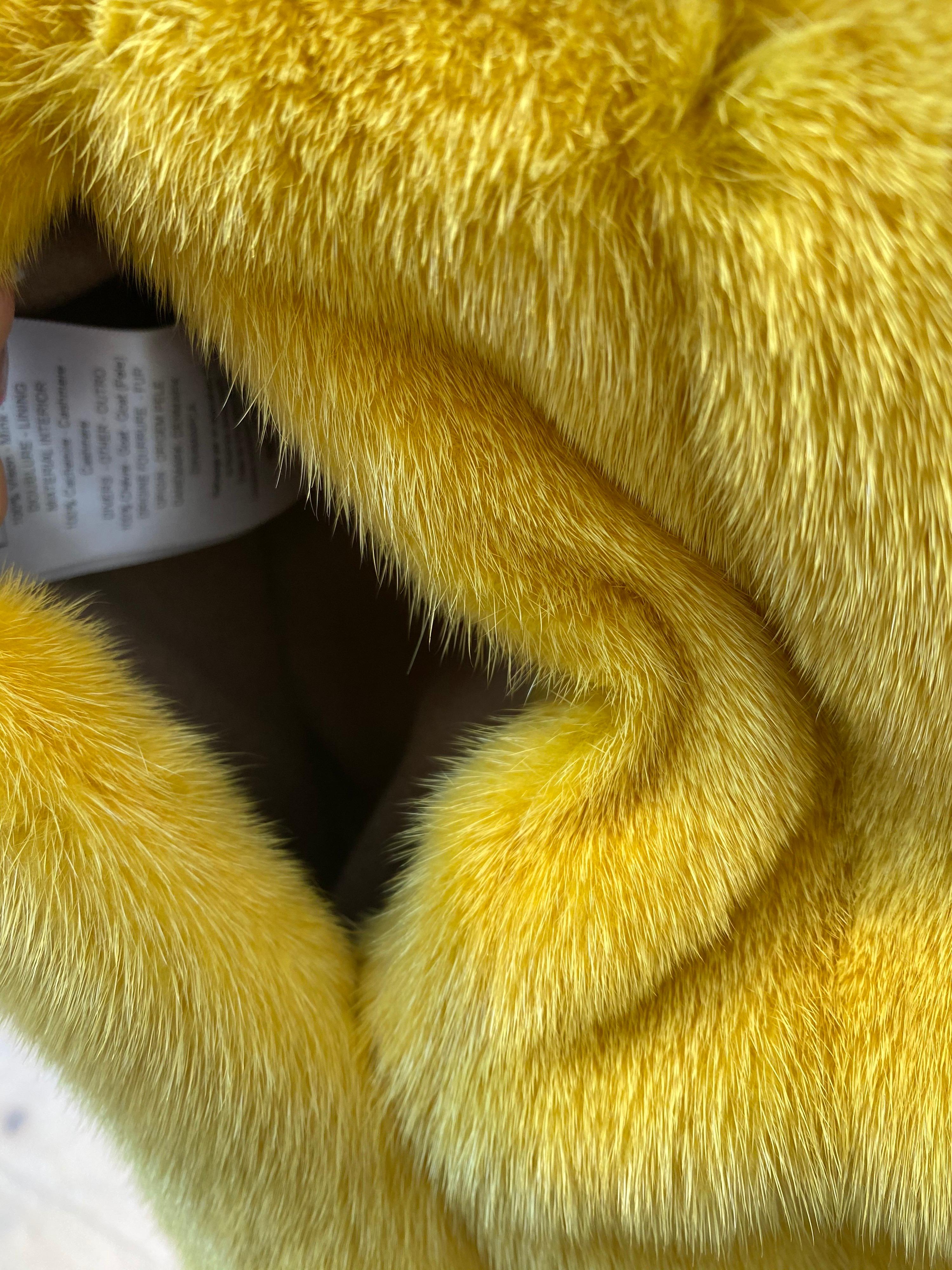 Dior Yellow Mink Fur vest  3