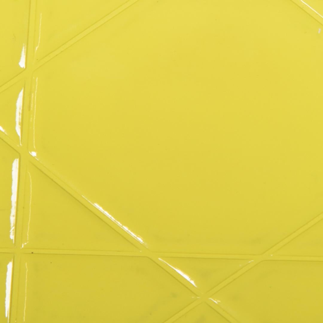 Dior Yellow Patent Leather Lady Dior Zipped Wallet 1