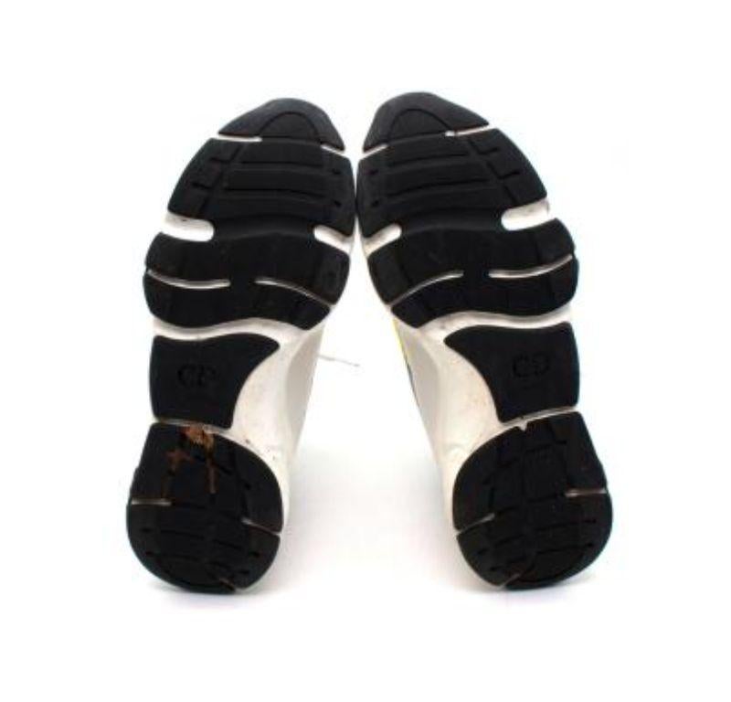 Scarpe da ginnastica Dior B22 bianche e gialle in vendita 3
